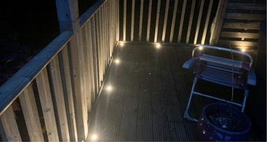 Decking with Inbuilt Lighting Options
