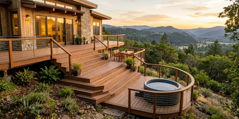 Hillside Wraparound Deck
