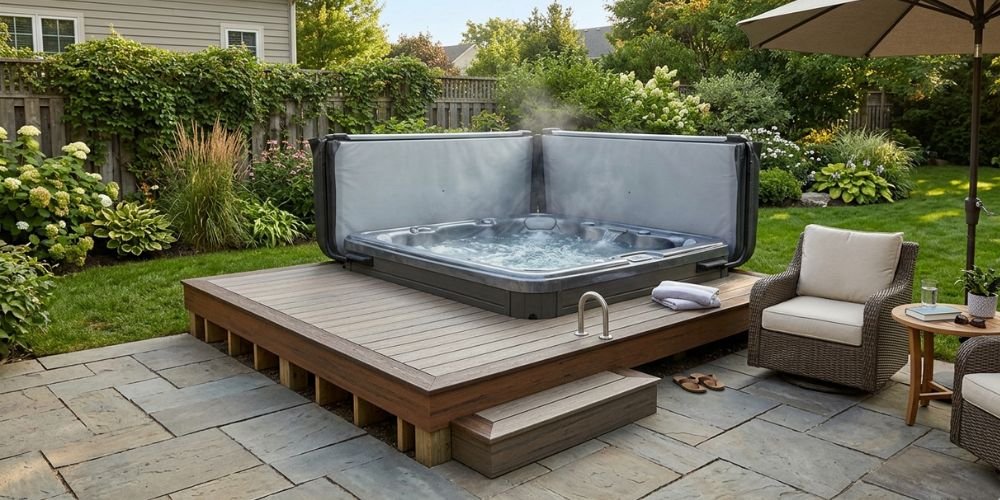 Patio-Level Hot Tub Deck