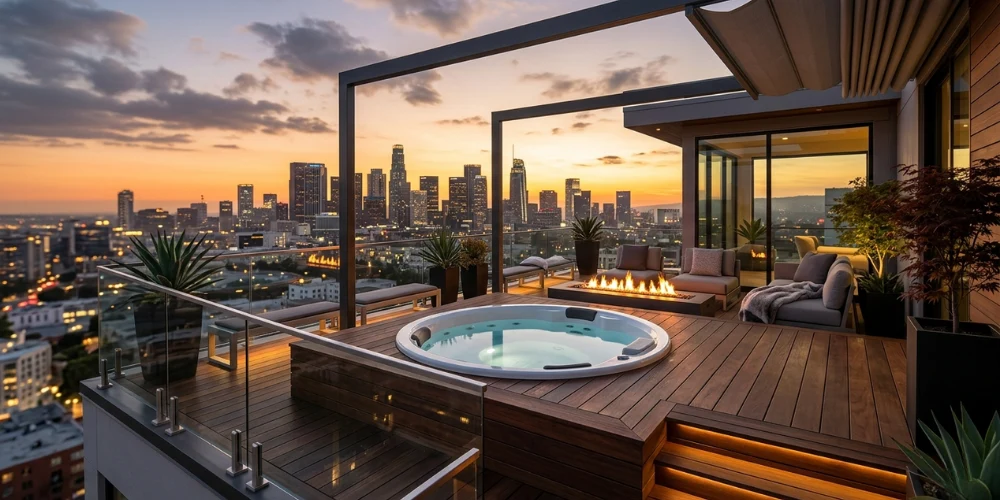 Rooftop Deck Hot Tub