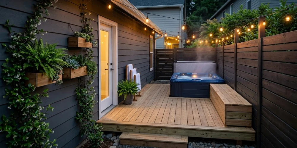 Side-Yard Narrow Spa Deck