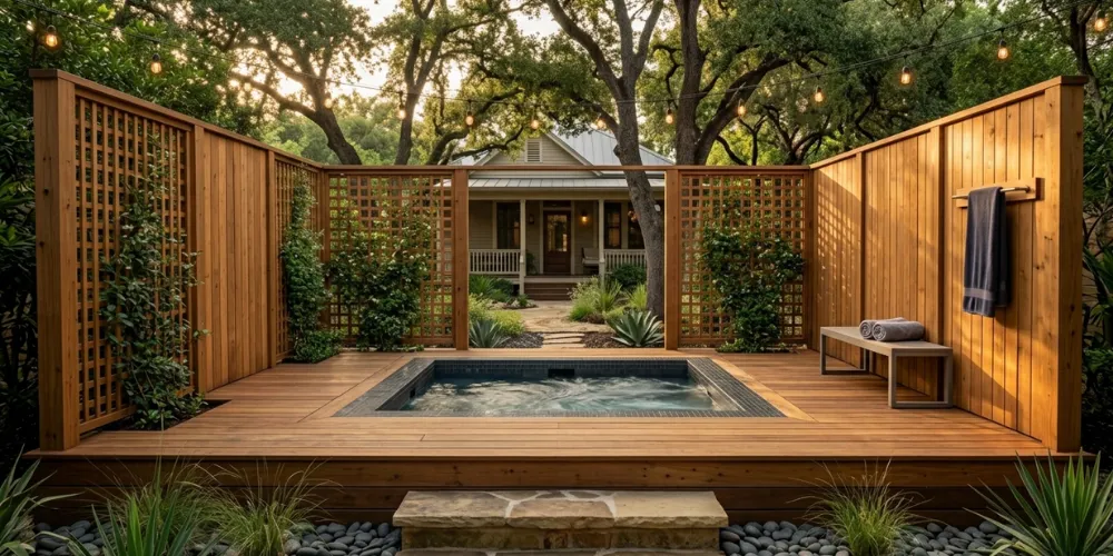 Three-Sided Privacy Wall Enclosure