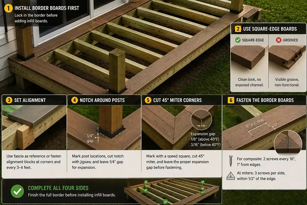 Step 3 Install the Border Boards